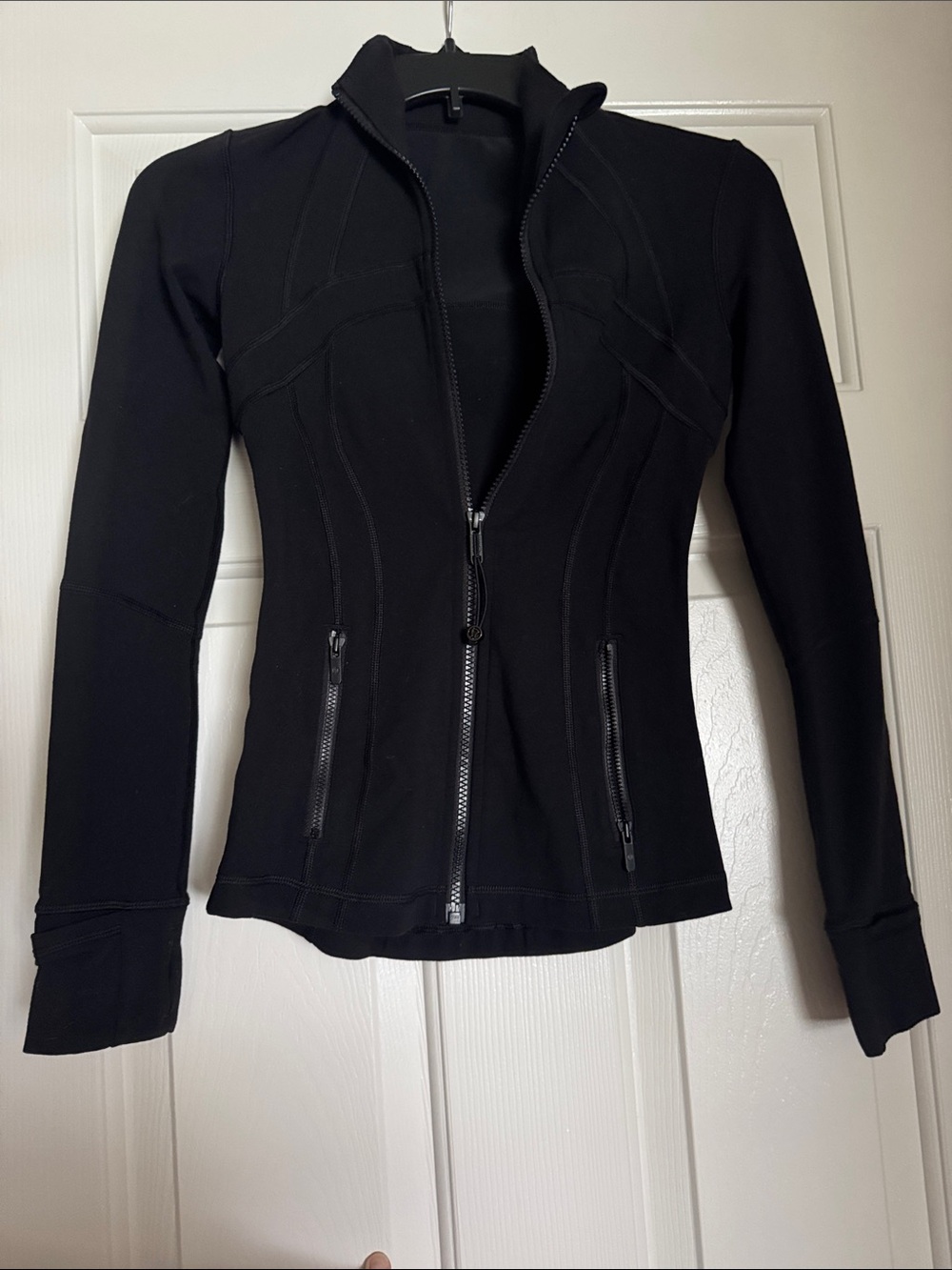 lululemon athletica Black Fitted Zip-Up Bomber Jacket